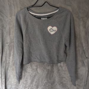 Used Sz XS Gilly Hicks Grey Crop Sweater
